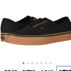 Black vans with gum soles